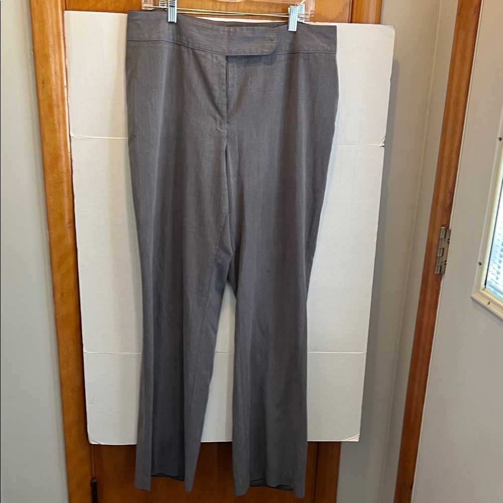 Worthington Works Classic Gray Women's Stretch Trousers size 16 Long